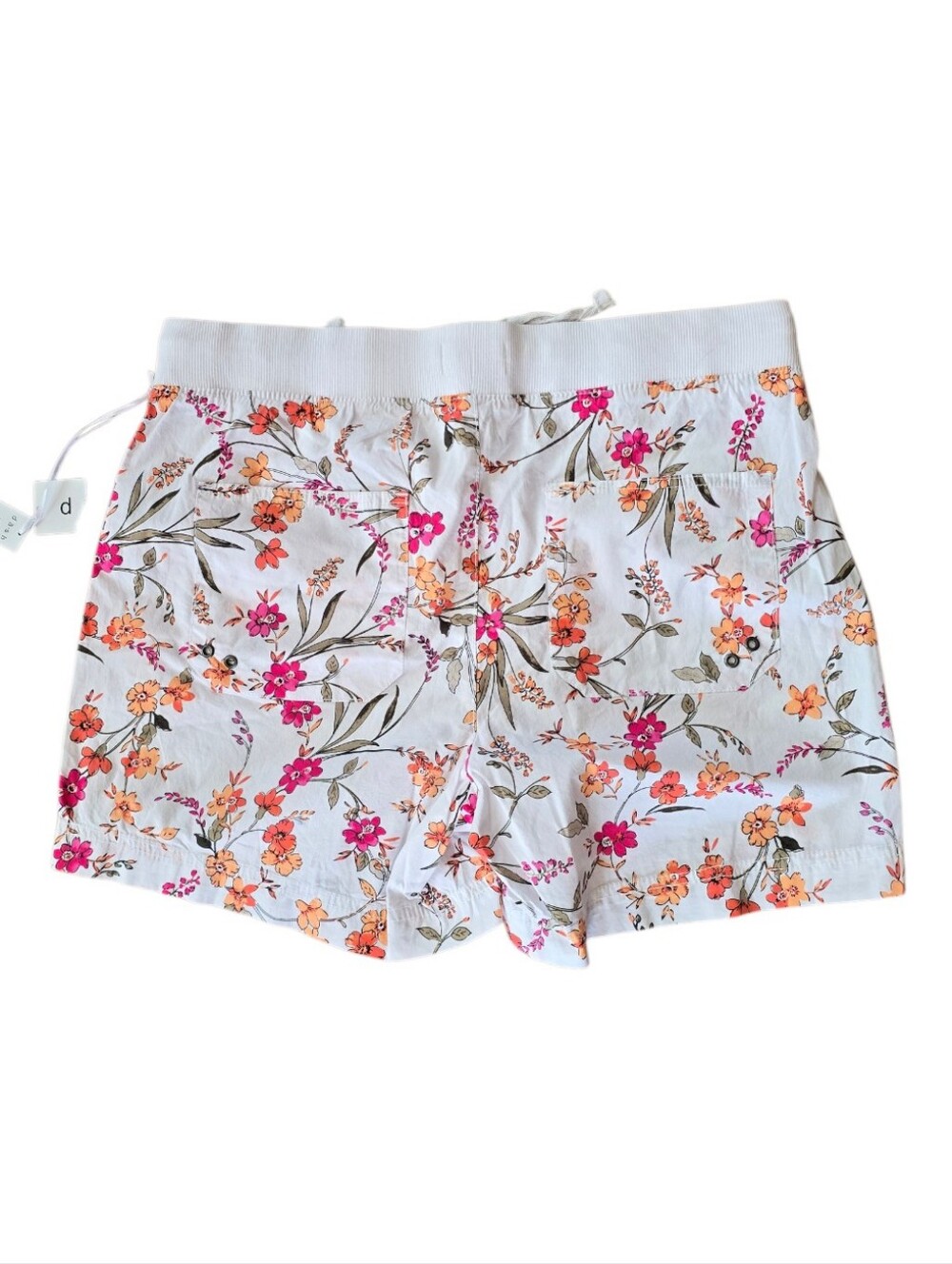 Da-sh Nicole White Pink Floral Shorts M